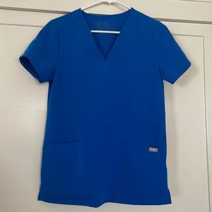 FIGS XS Casma 3-Pocket Top Royal Blue